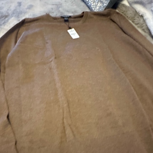 Nwt - express merino wool crew neck sweater size xxl color coffee bean - Picture 8 of 11